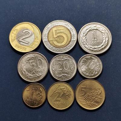 【全场包邮】纯粹捡漏拍498场-持续更新中 - 波兰1991-1997年9枚套币