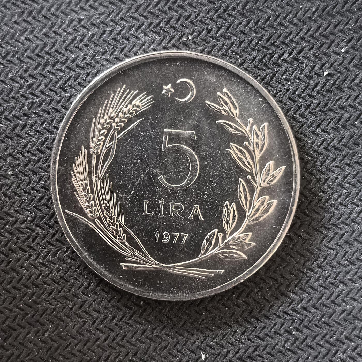 道一币馆币章第一百六十四场 土耳其1977年国际家庭年5里拉纪念币