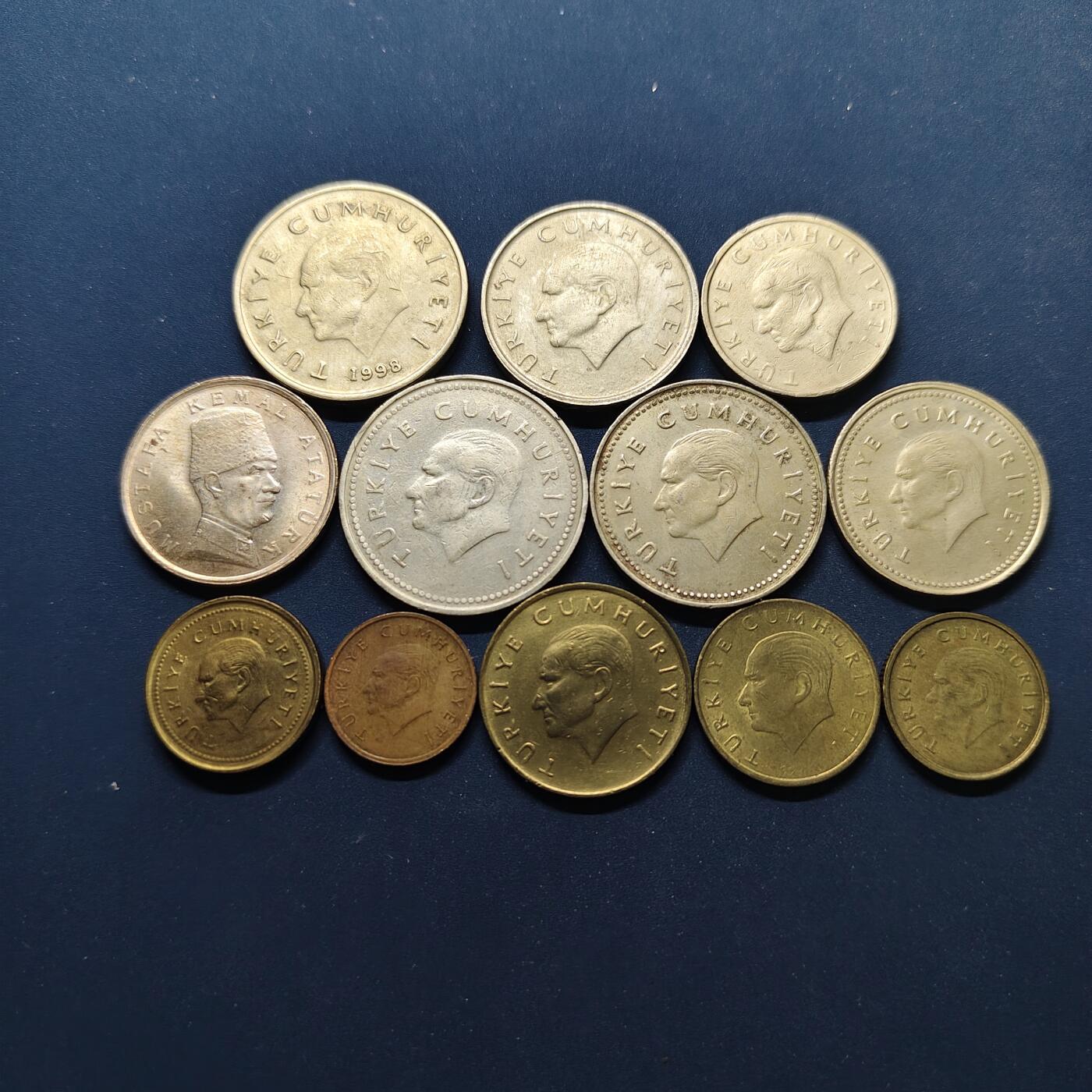 【全场包邮】纯粹捡漏拍498场-持续更新中 土耳其各年份各面值12枚套币-1000/5000里拉大小版