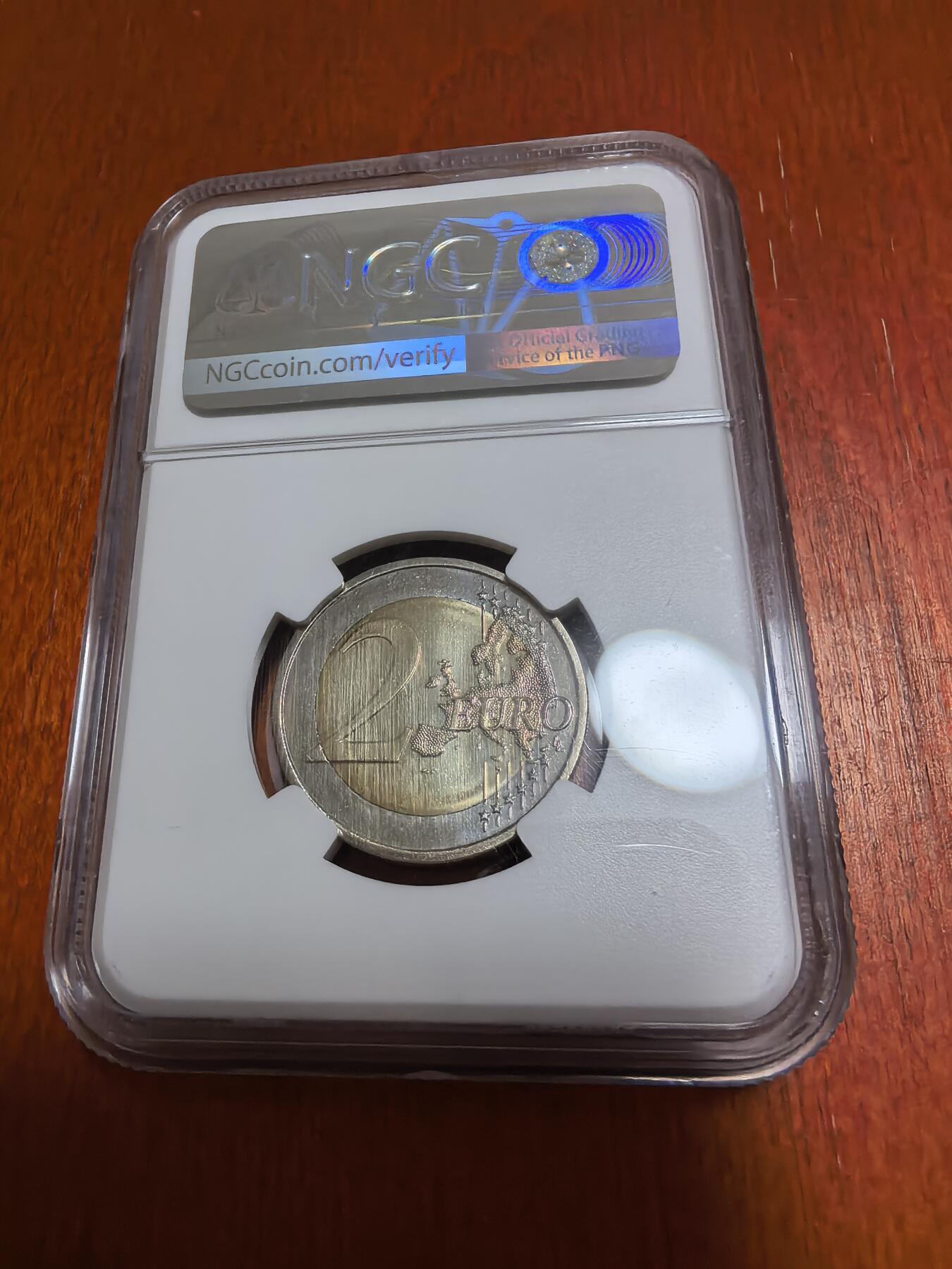 长老汇蛇年精选第九十五场拍卖 2017芬兰自然2欧元双色币，NGC MS66