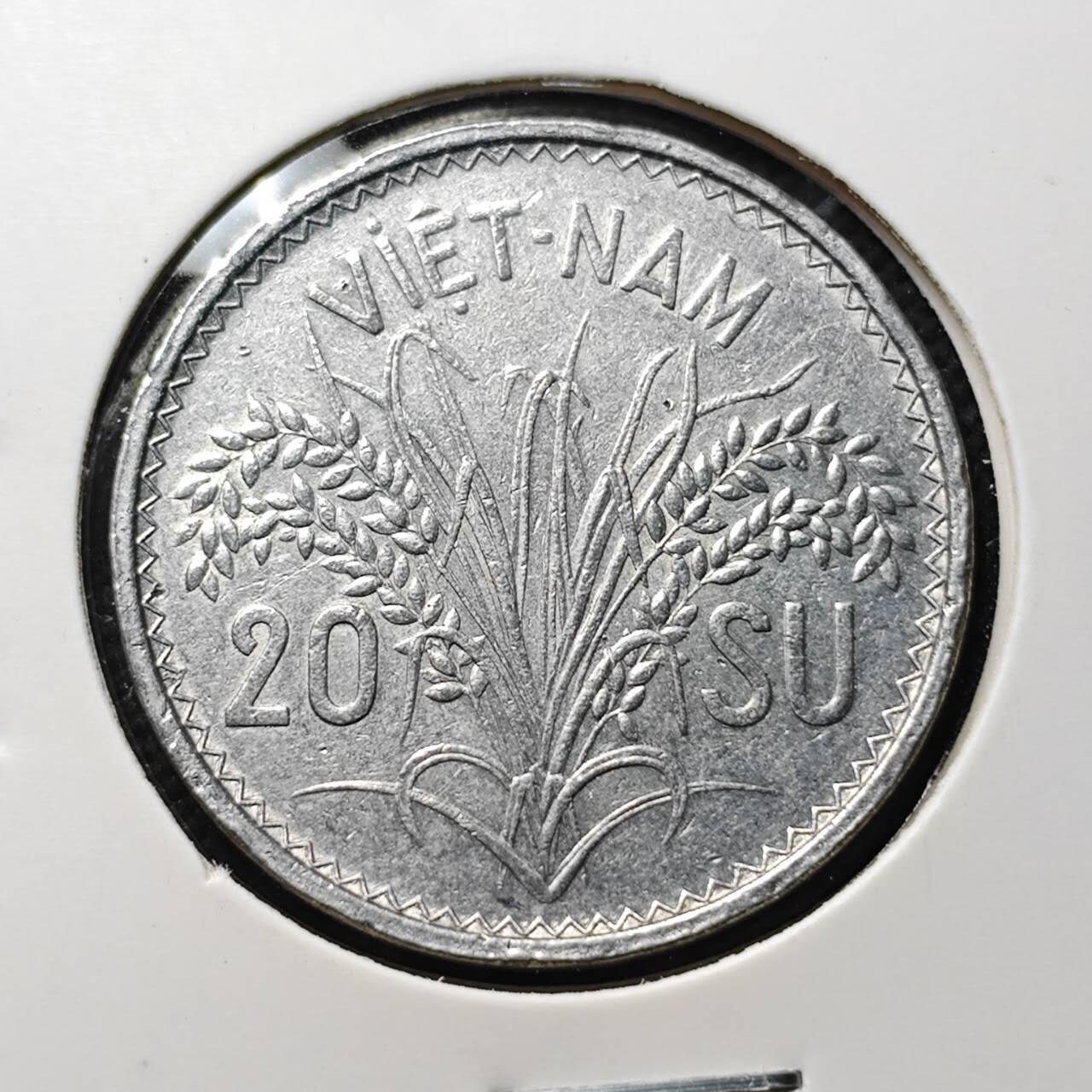 KK钱币收藏小铺  第389期  2月预留时间 周末发货  1953南越20SU