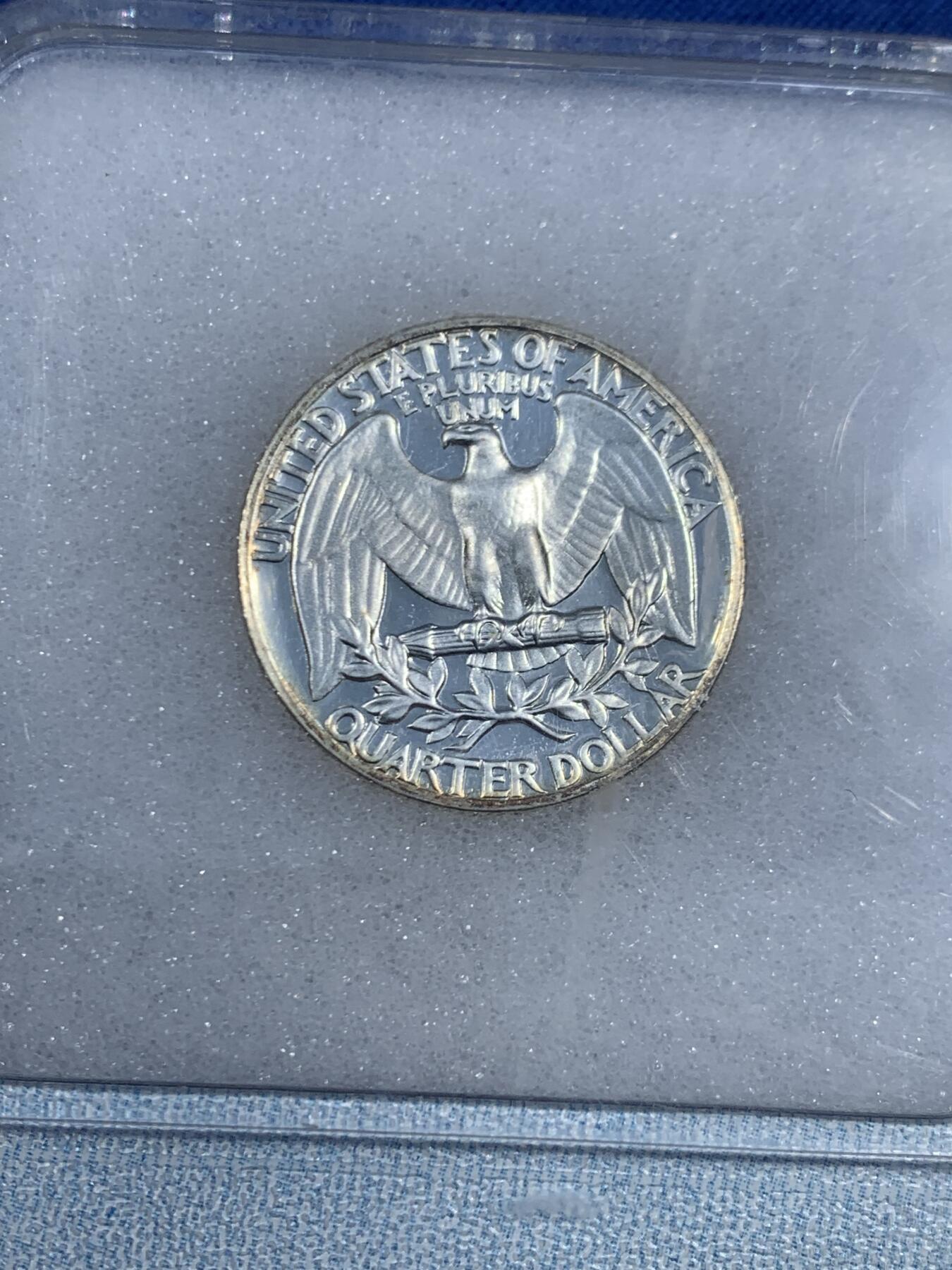 《竞宝斋》第461场 周日，周一，2场连拍 （全场包邮）欢迎送拍 两枚一组 NNC PR69 美国1961年/1962年华盛顿25美分银币 精致版本少见 900银 高分