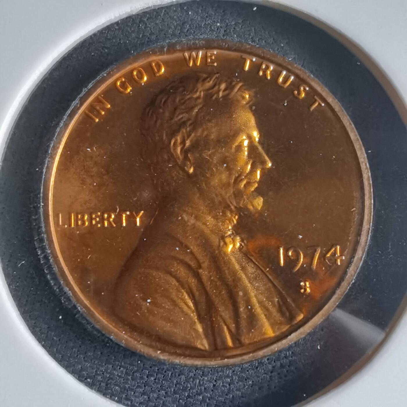 沼泽如烟--第974场 美国1974年一分精制币 