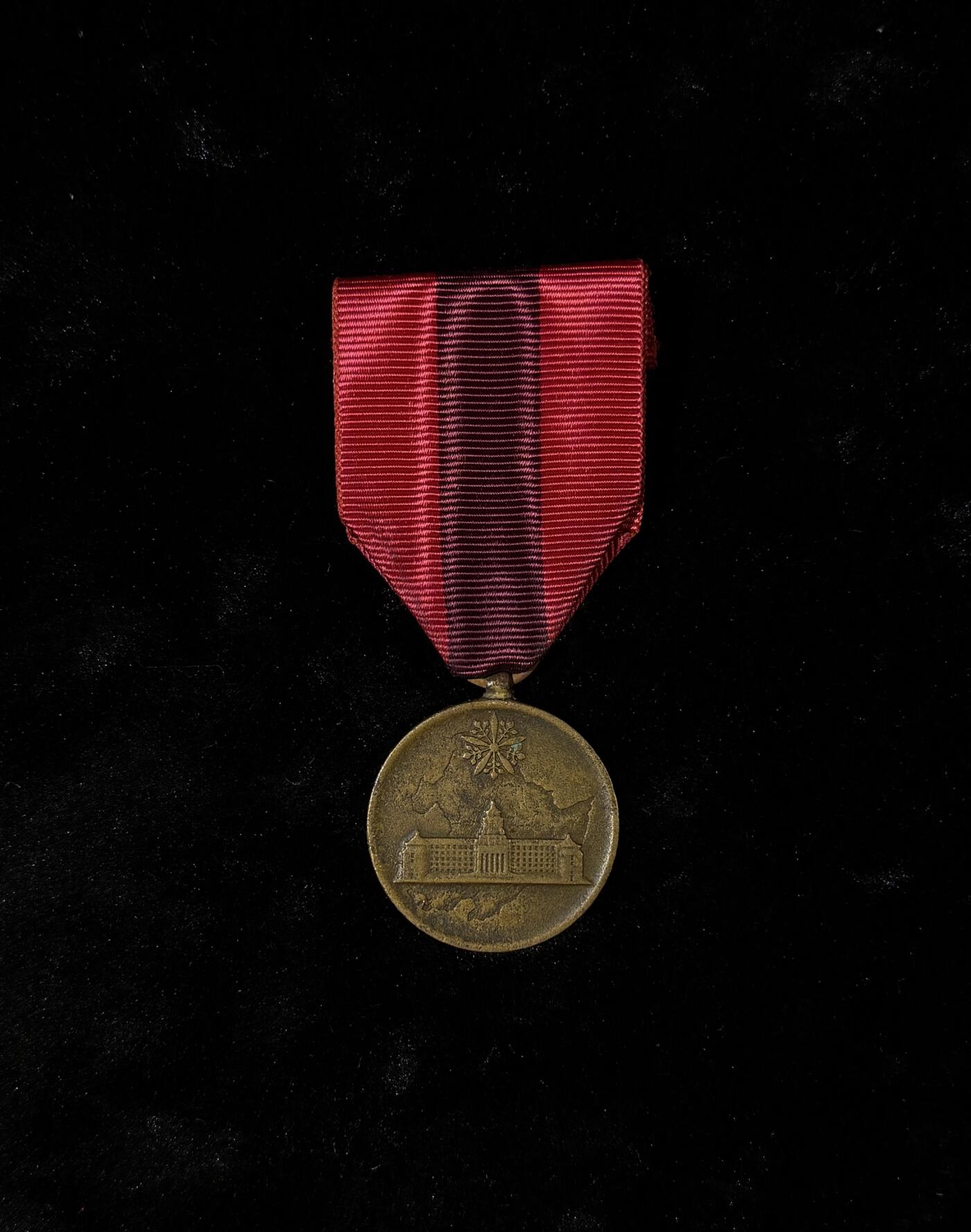 戎马世界章牌大赏第110期 伪满洲国国势调查纪念章，上挂后配