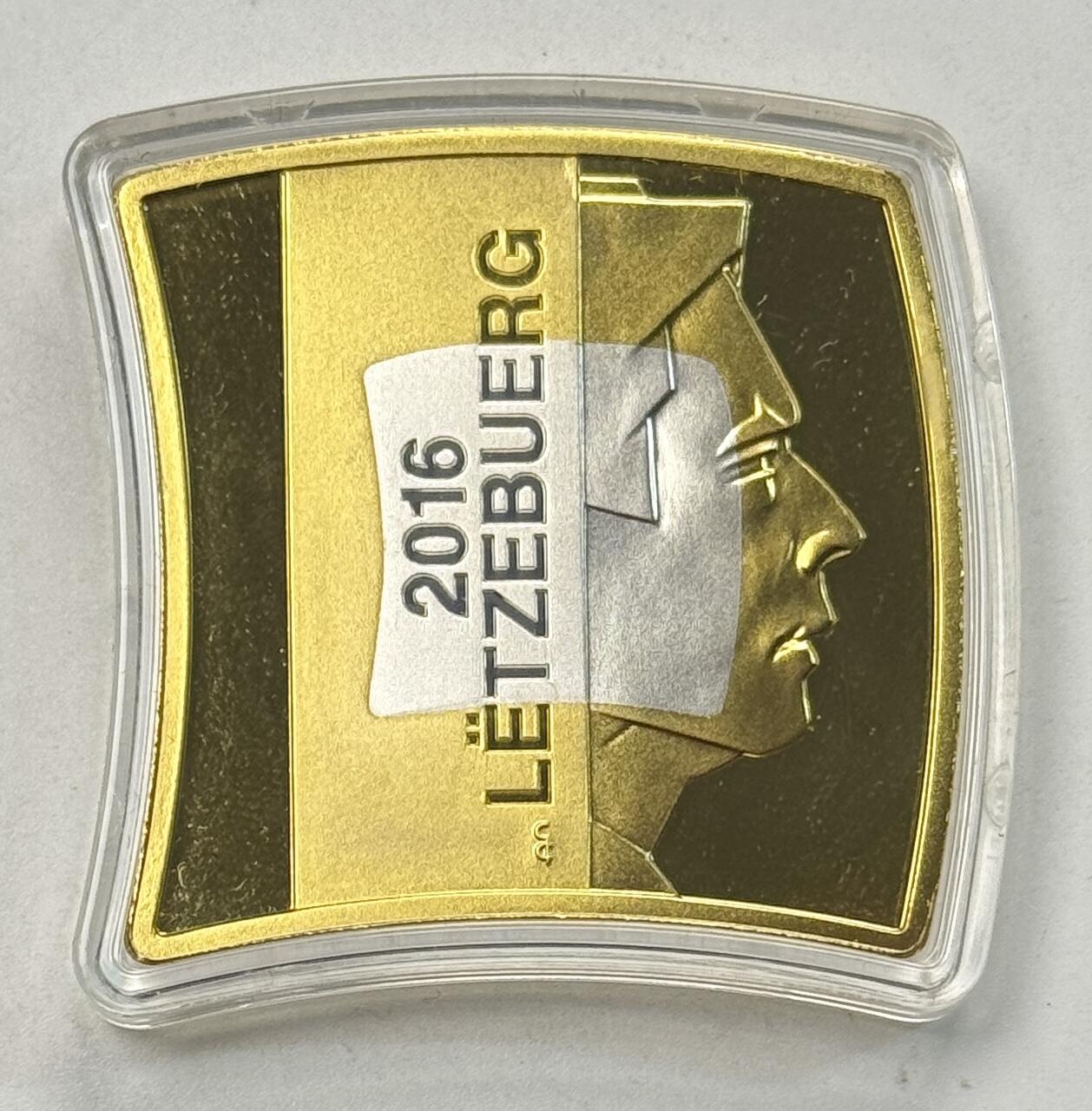 S&S Numismatic世界钱币-拍卖 第121期   获奖币*卢森堡2016年 现代艺术博物馆十周年 2.5欧元北欧金+银双色纪念币官方卡币 发行量2500枚