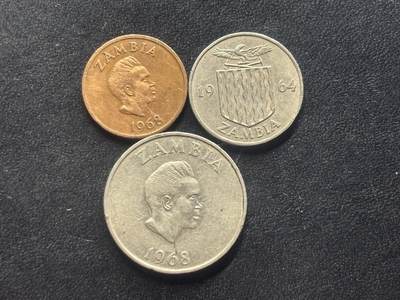 邮泉阁限时拍卖第四十场 非洲专场（硬币在国外。请付邮费6元。） - 赞比亚3枚