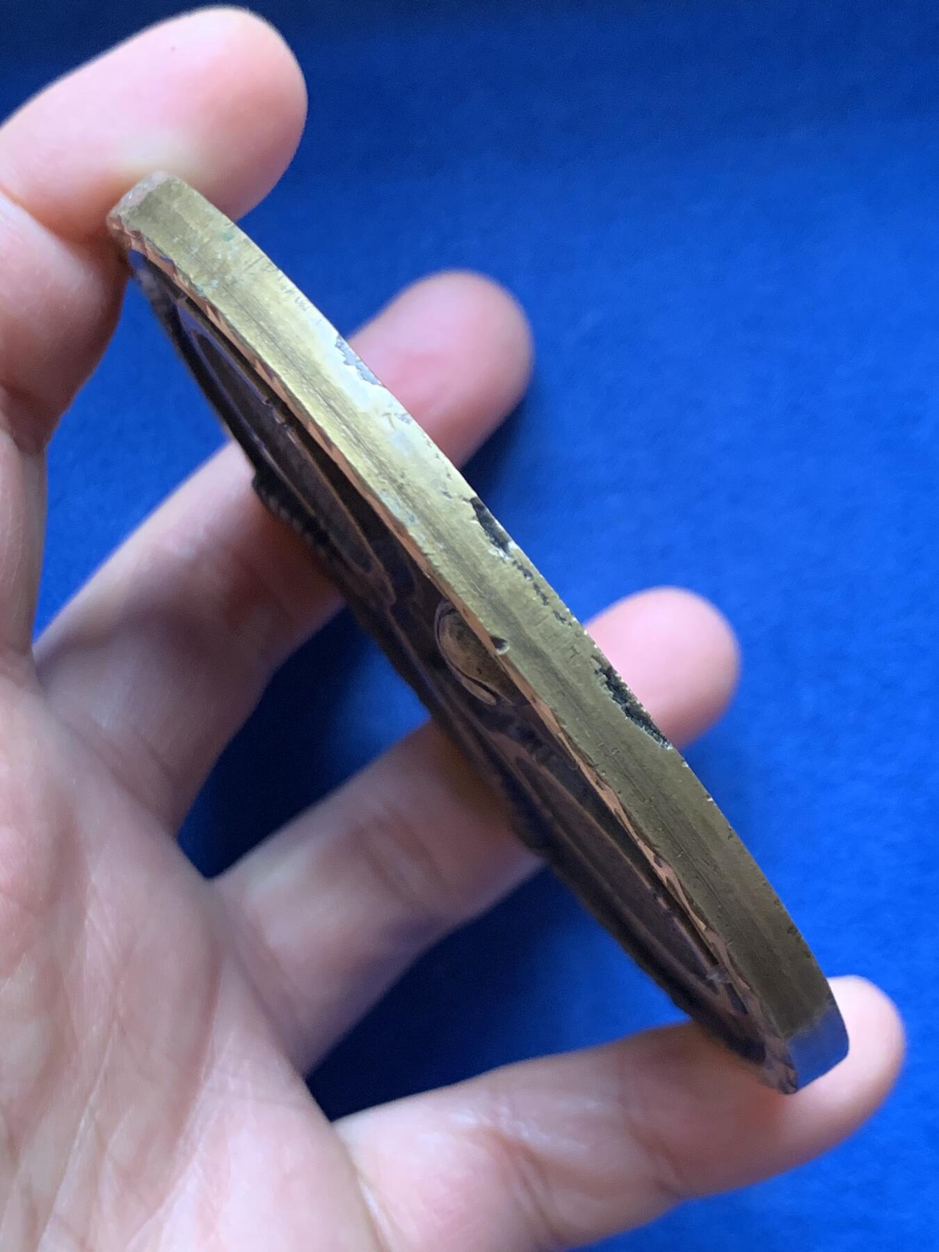 《竞宝斋》第461场 周日，周一，2场连拍 （全场包邮）欢迎送拍 网球比赛铜章 大规格 单面章 217.2克 88mm