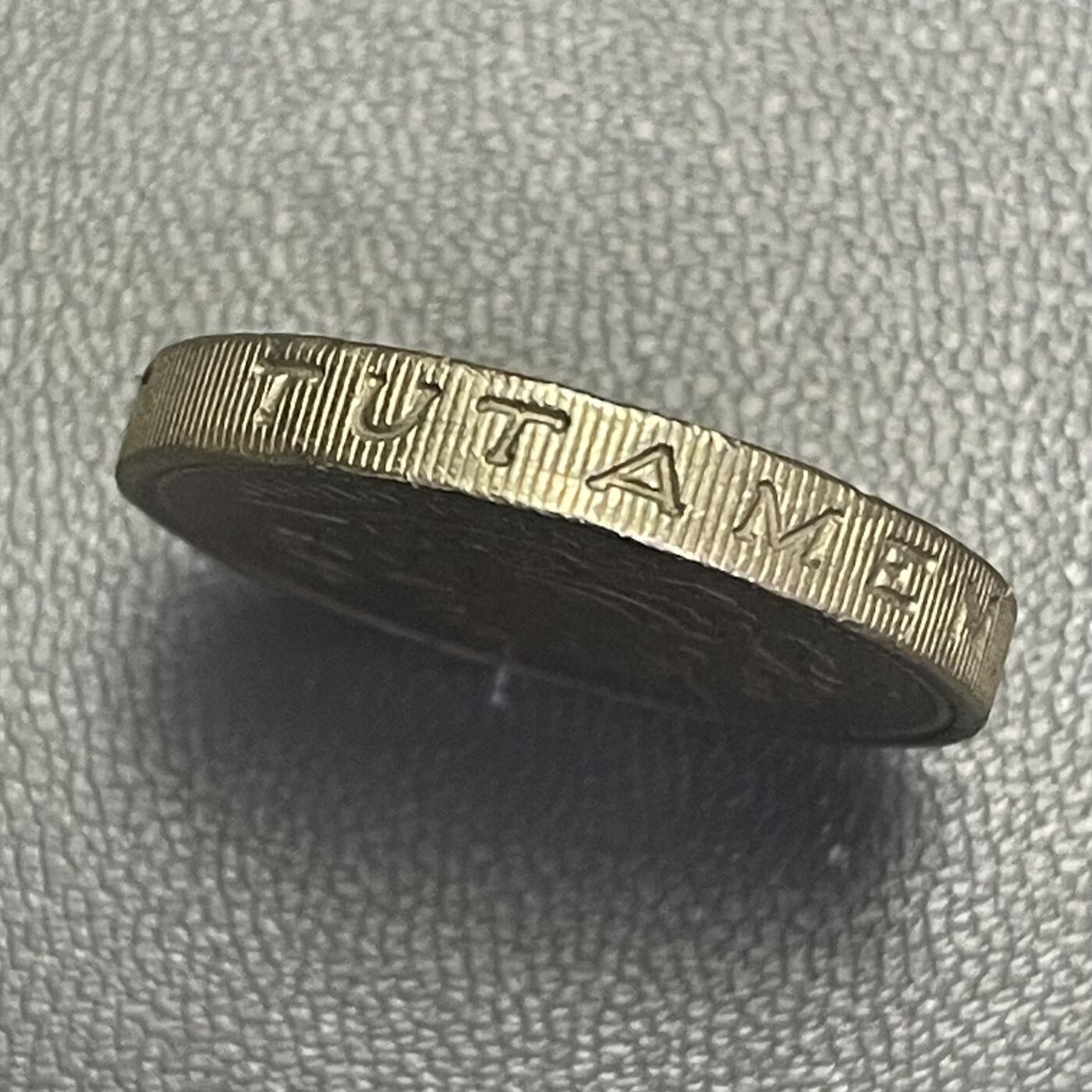 回流0125  英国2003年1英镑加厚铜币 狮马盾徽