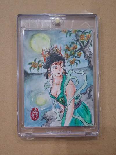 言遇卡牌【2026.1.31周六晚21：00截拍】新人闲置欢迎捡漏 - 【手绘卡】【亲签】嫦娥 画师山妖 卡背亲签