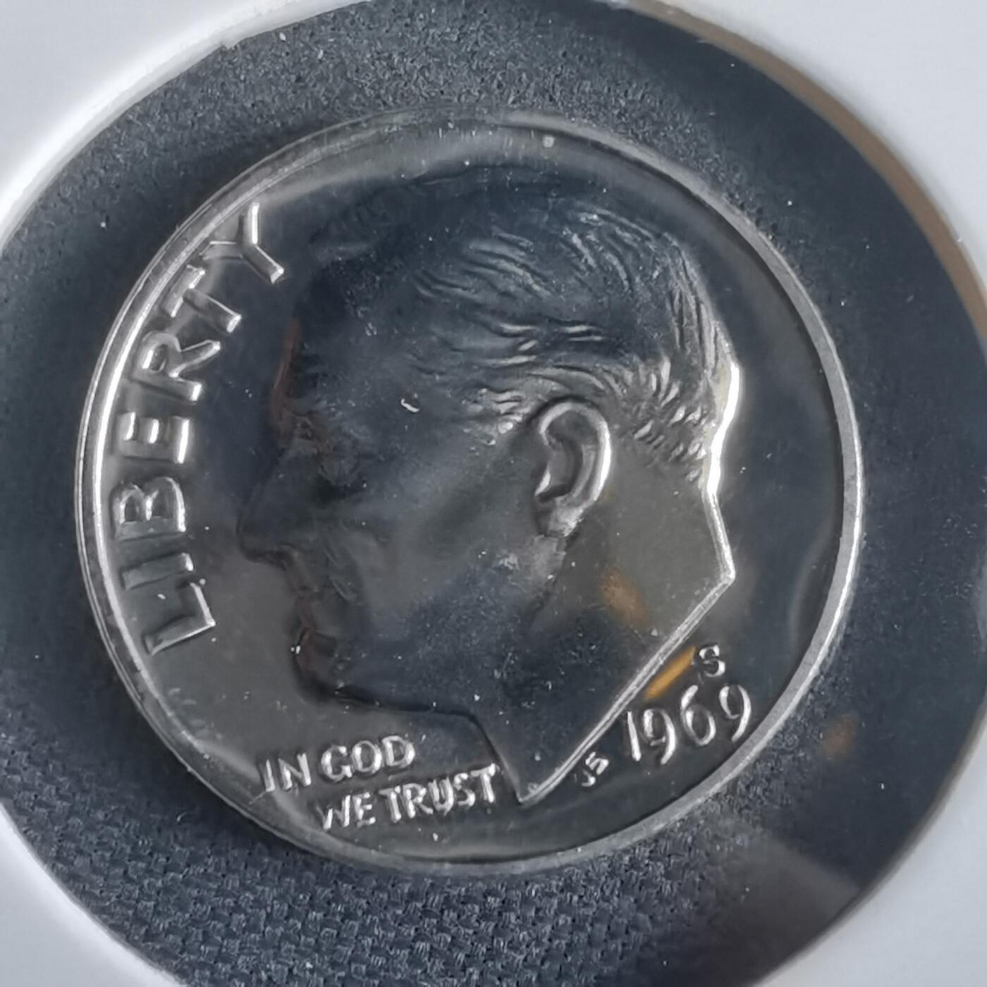 沼泽如烟--第974场 美国1969年10分精制币