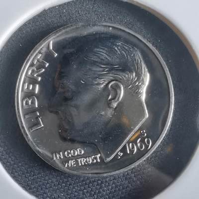 沼泽如烟--第974场 - 美国1969年10分精制币