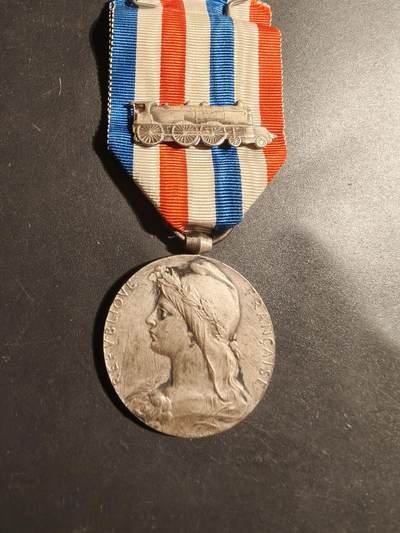 老王徽章第179期 - 法国银级铁路服务奖章     大师罗蒂版本     1938年实发