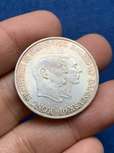 《竞宝斋》第461场 周日，周一，2场连拍 （全场包邮）欢迎送拍 - 丹麦1953年格陵兰岛抗击结核病运动纪念2克朗银币 15g 800银