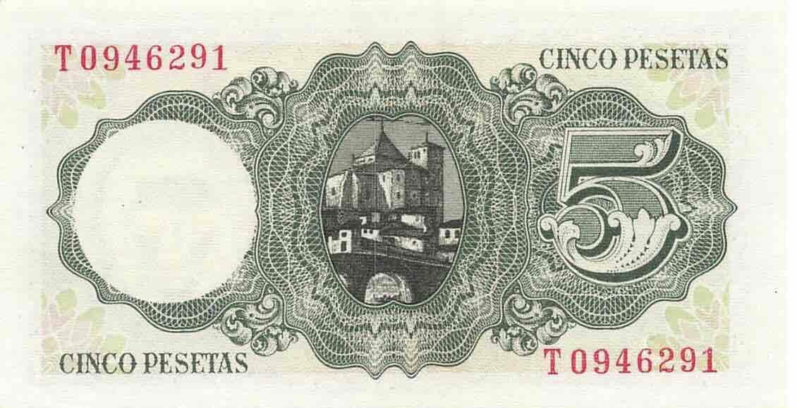 小福收藏拍卖第199期 裸钞场 本期有多张豹子号靓号 瑞士1000法郎 经典提香 毛里求斯首发年大全套 白俄罗斯5000000卢布 苏里南10000盾  爱沙尼亚  苏丹 西班牙 保加利亚 古巴等多国精美纸币 西班牙 1951年 5比塞塔 unc