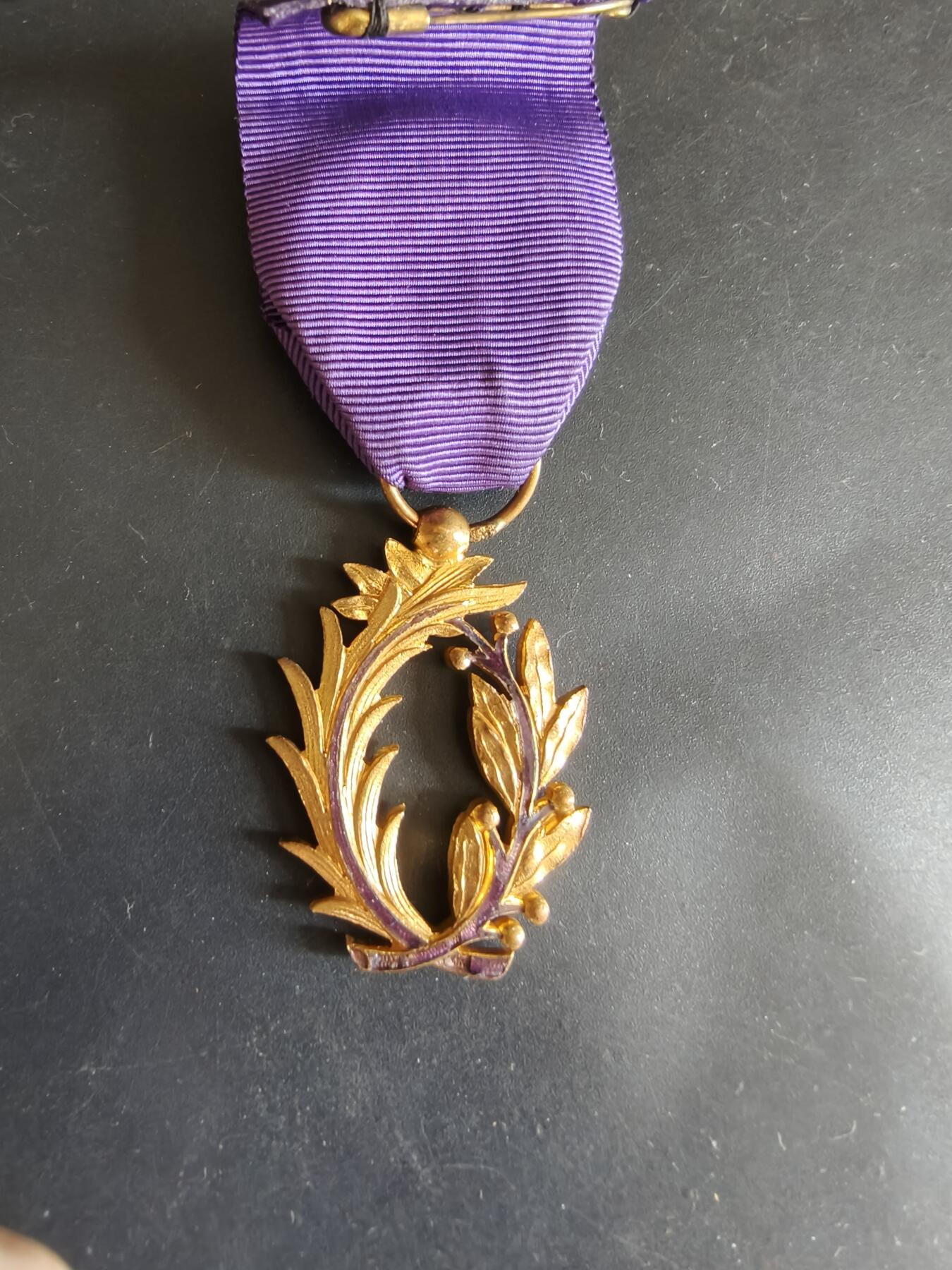 老王徽章第179期 法国军官级棕榈叶勋章    原盒