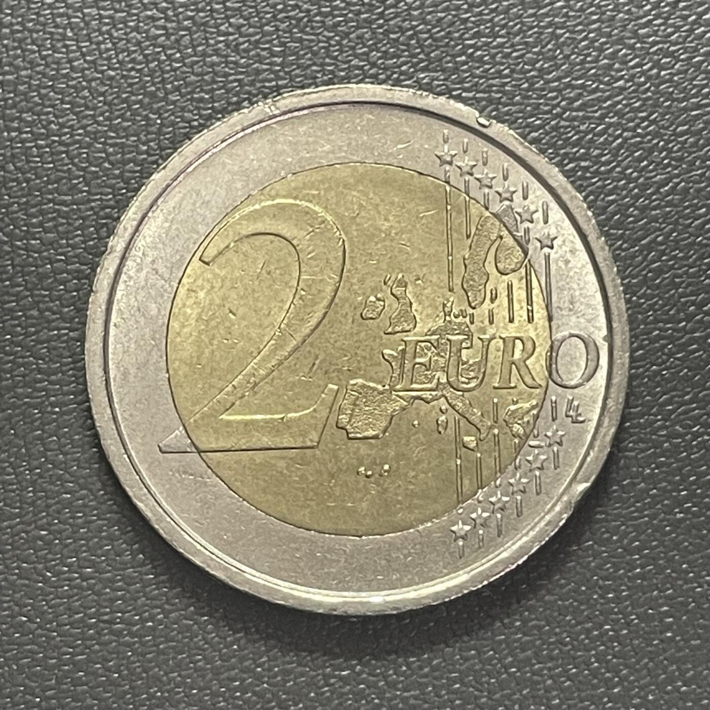 回流0125 意大利2002年2欧元双色币 画家拉斐尔的丹蒂·阿利吉耶里肖像