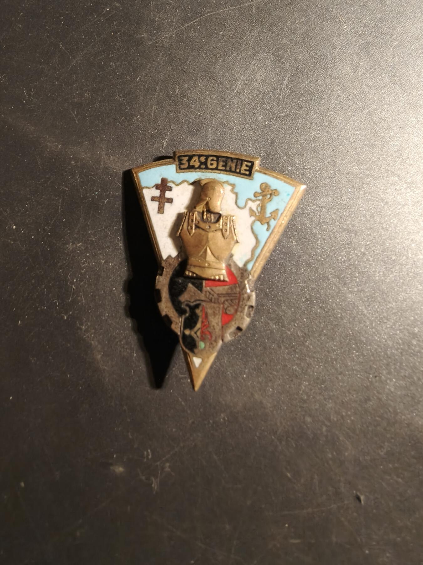 老王徽章第179期 法国陆军第34工兵团证章