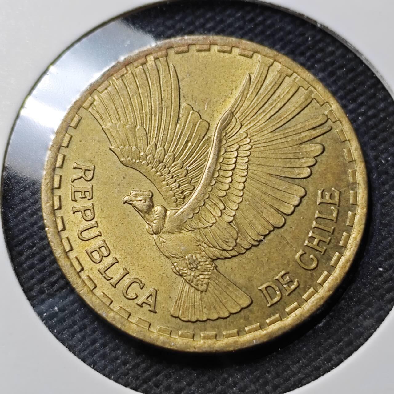 KK钱币收藏小铺  第389期  2月预留时间 周末发货 1964 智利10分飞鹰