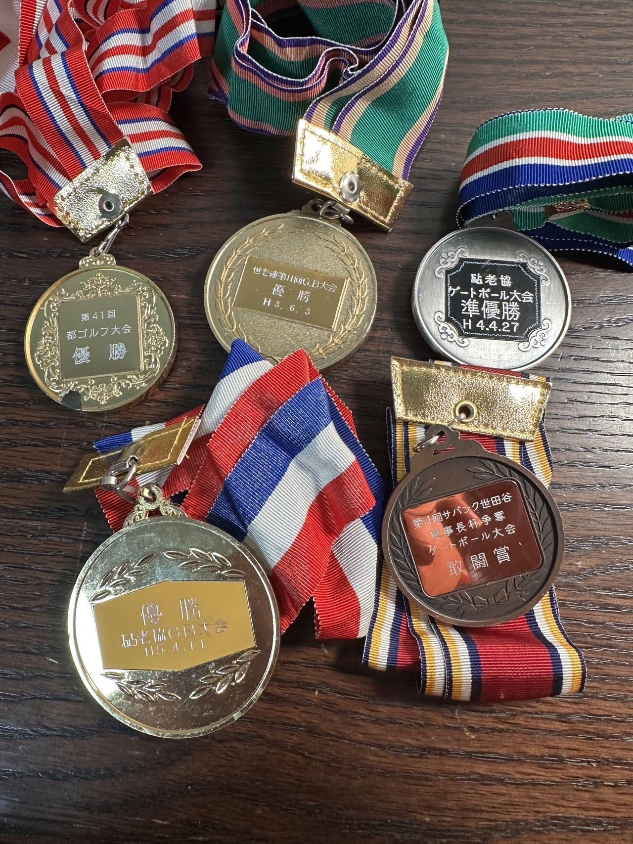 蒂克钱币-第57场 日本章 企业章拍卖  日本 高尔夫 门球比赛奖牌 五枚