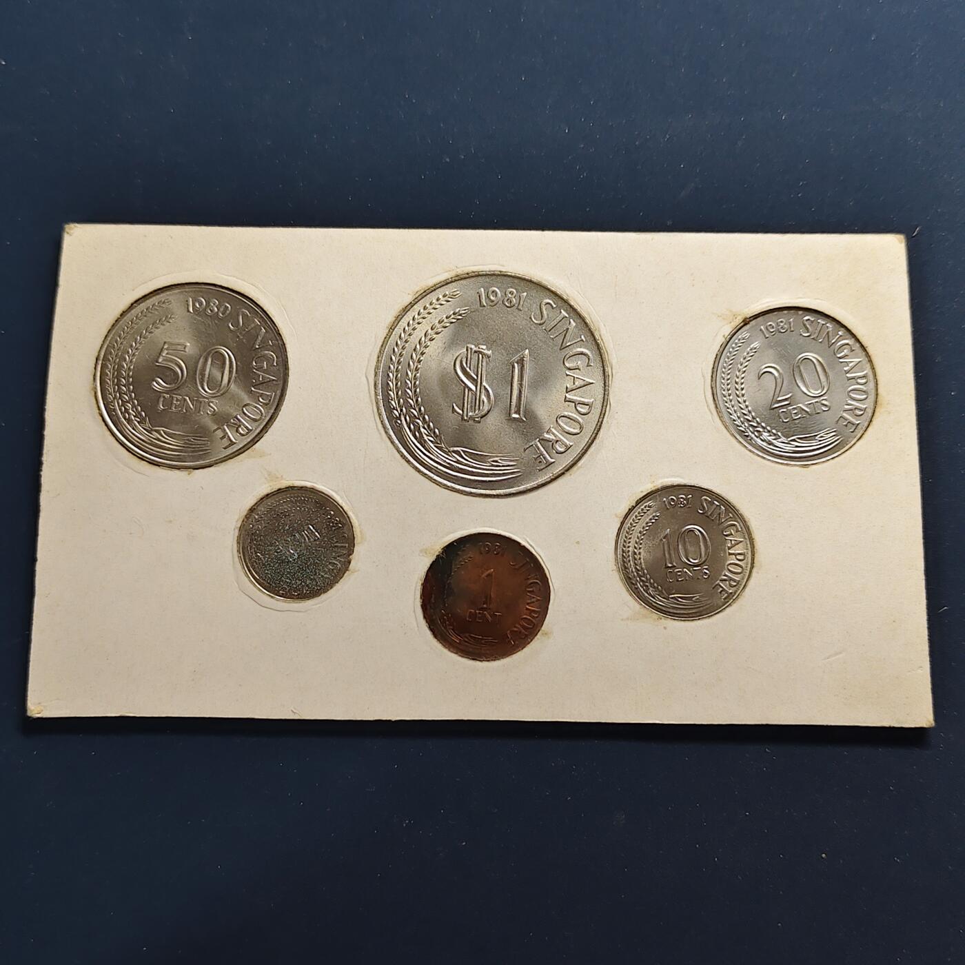 【全场包邮】纯粹捡漏拍498场-持续更新中 新加坡1980-1981年首版动物版卡装套币