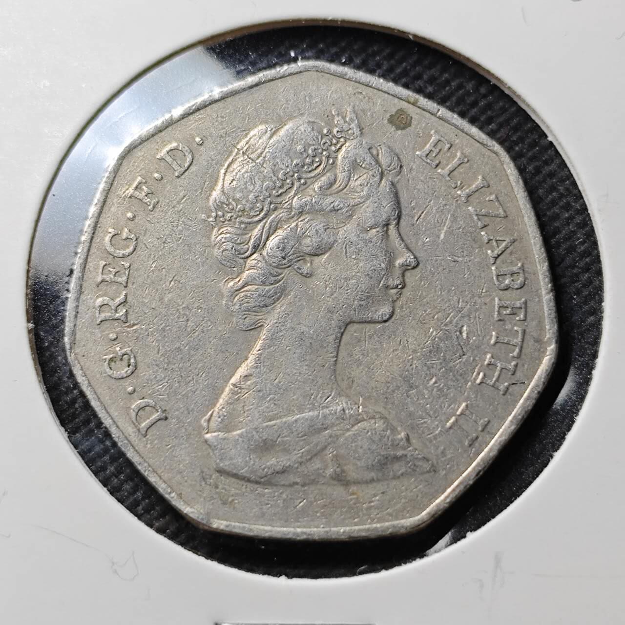 KK钱币收藏小铺  第389期  2月预留时间 周末发货  英国入欧纪念币50分