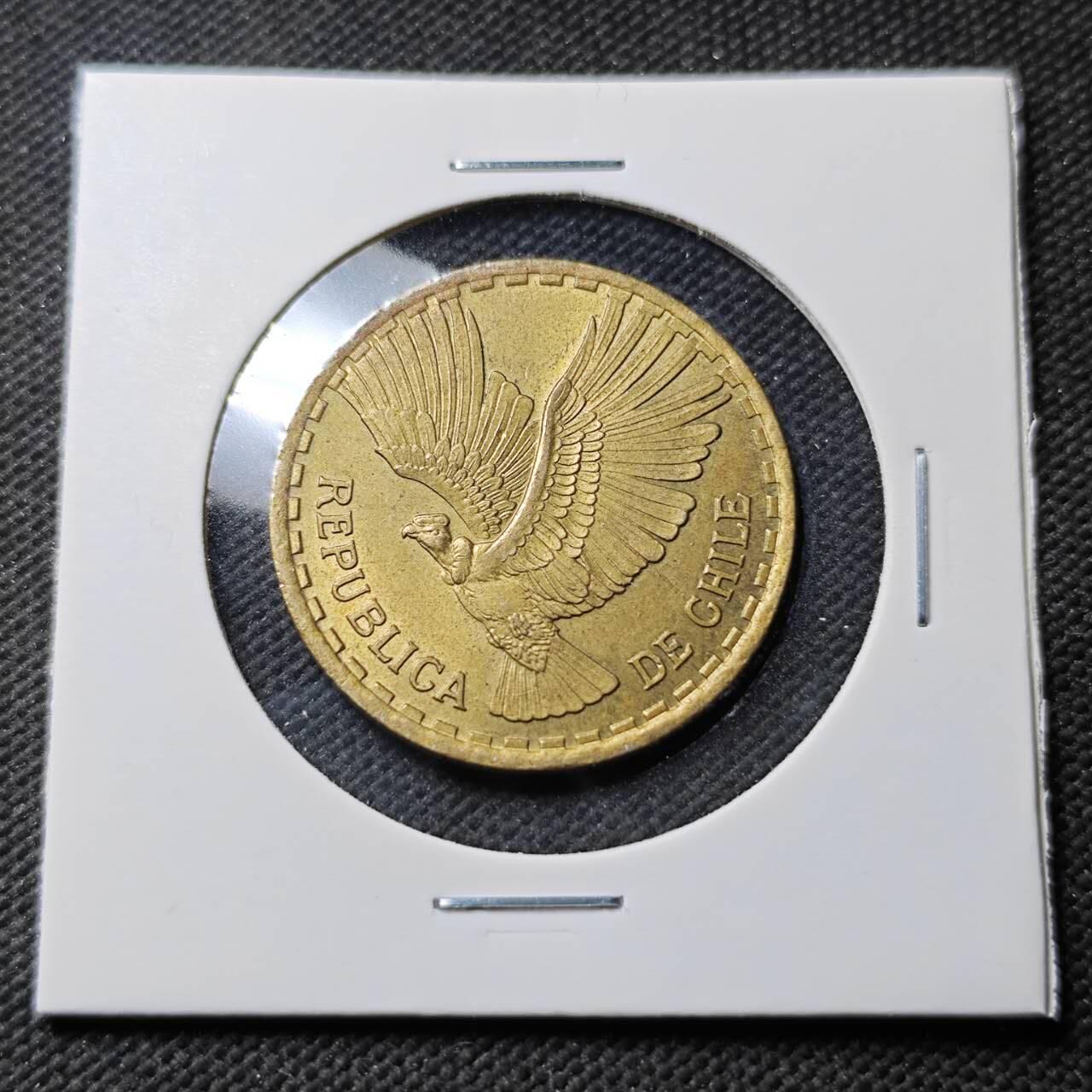 KK钱币收藏小铺  第389期  2月预留时间 周末发货 1964 智利10分飞鹰