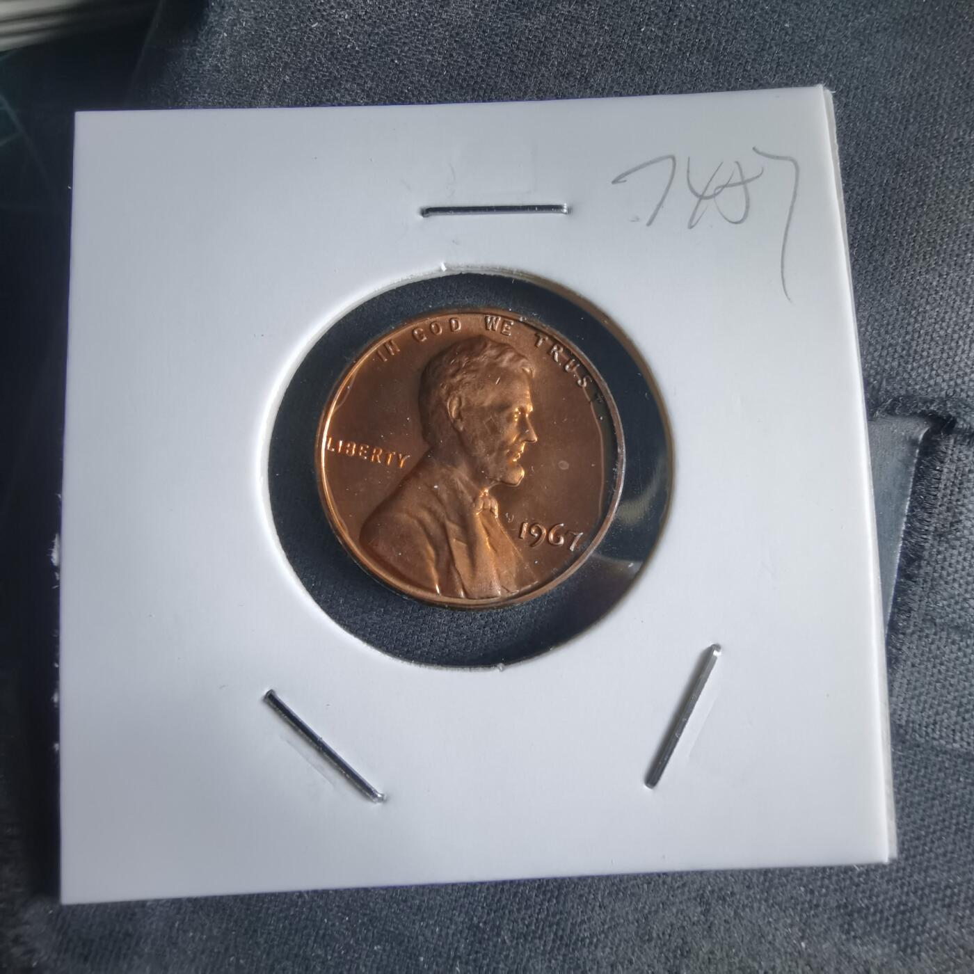 沼泽如烟--第974场 美国1967年一分精制币