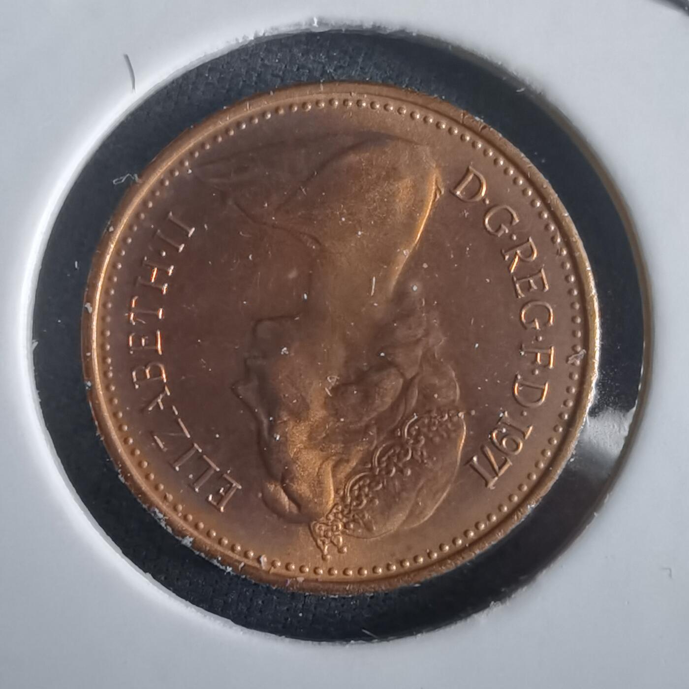 沼泽如烟--第974场 英国1971年半便士