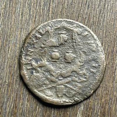 【铜匠收藏】★第140加场★精品老铜币 硬币专场 不寄存，200包邮。不满200元，支付5元运费。《接受代拍 代送NGC评级》 - 100【无寄存】一枚够老 但没有找到相关资料的 铜币 喜欢的拿走 自己研究