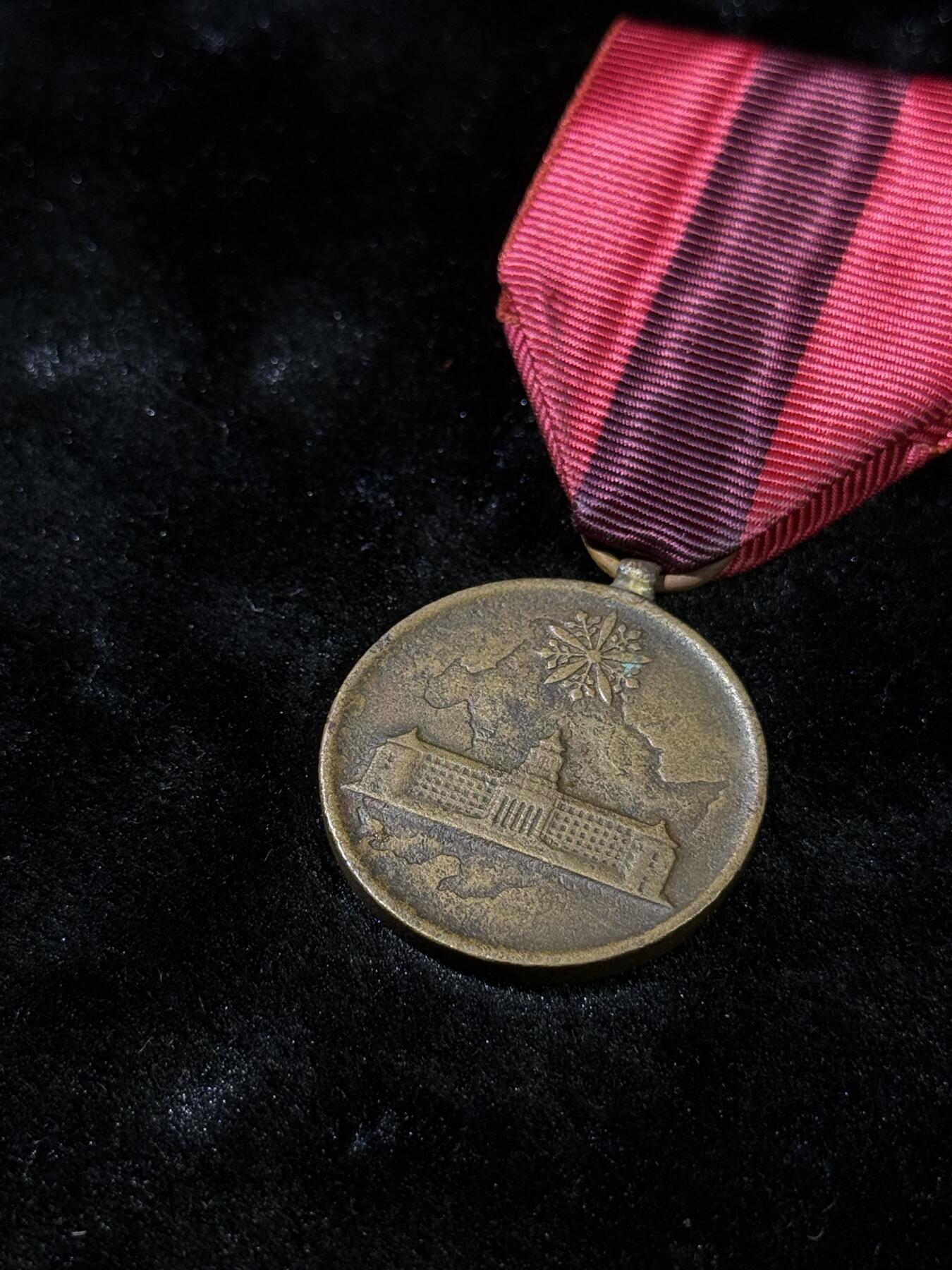 戎马世界章牌大赏第110期 伪满洲国国势调查纪念章，上挂后配