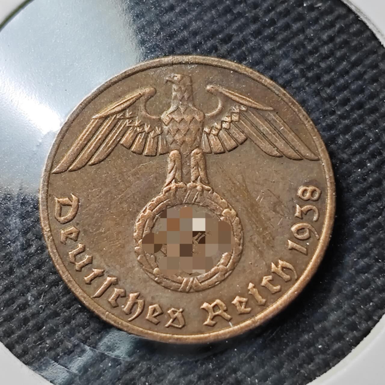 KK钱币收藏小铺  第389期  2月预留时间 周末发货  德国1芬尼铜币