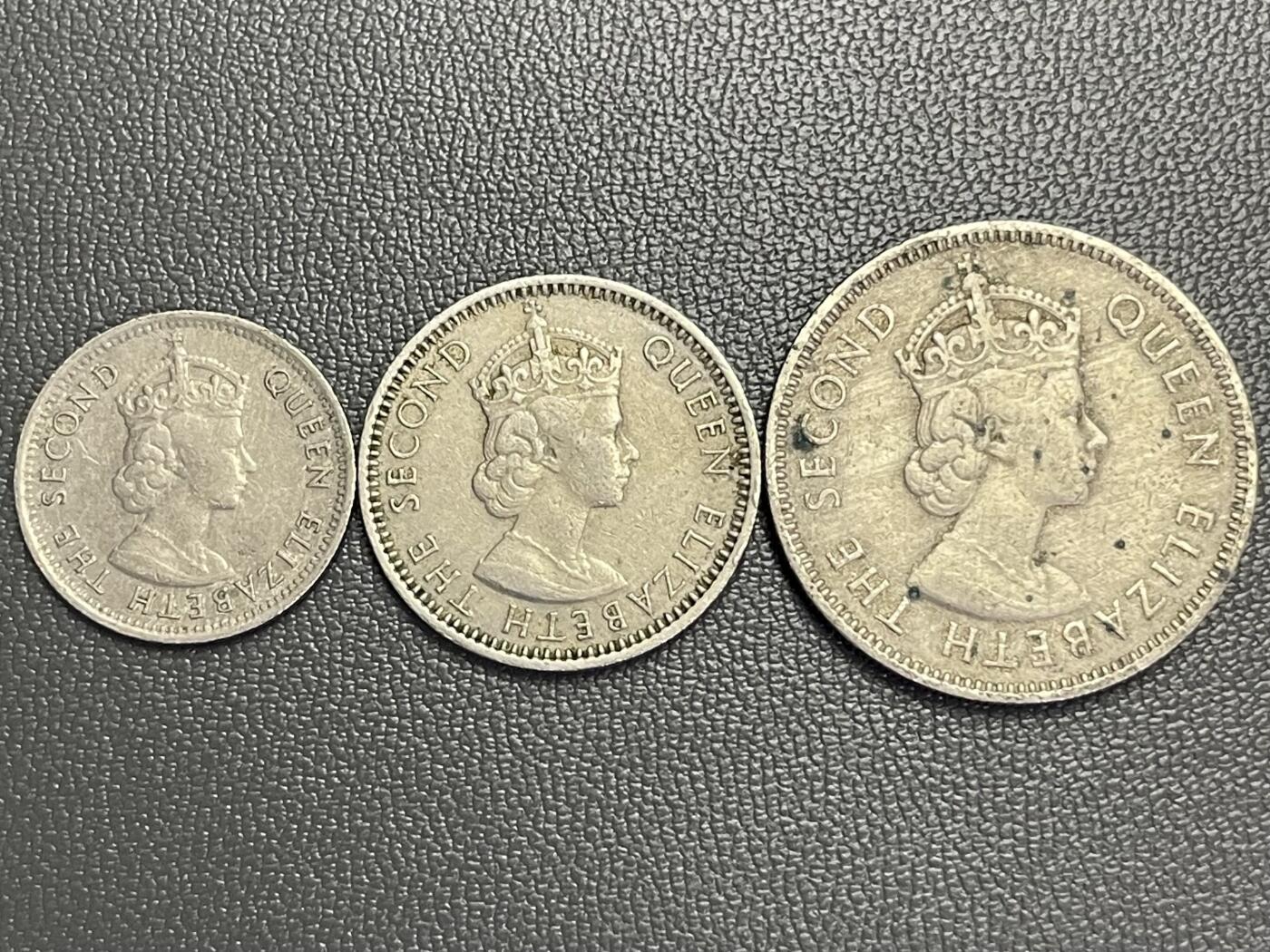 回流0125 英属马来亚与北婆罗洲5、10、20分 发行于1953–1961年，是英属殖民时期马来亚、新加坡、沙巴、砂拉越等地的统一流通货币