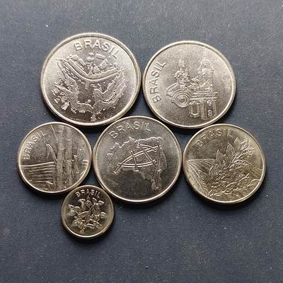 【全场包邮】纯粹捡漏拍498场-持续更新中 - 巴西1979-1984年自然历史版6枚套币