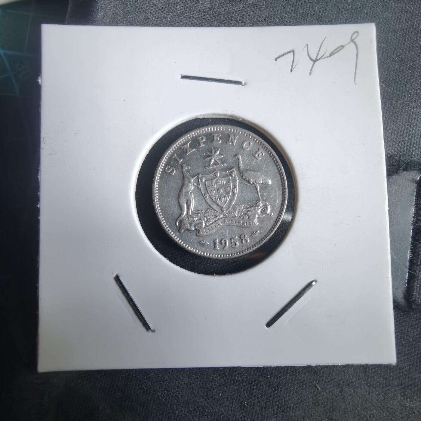 沼泽如烟--第974场 澳大利亚1958年6便士银币