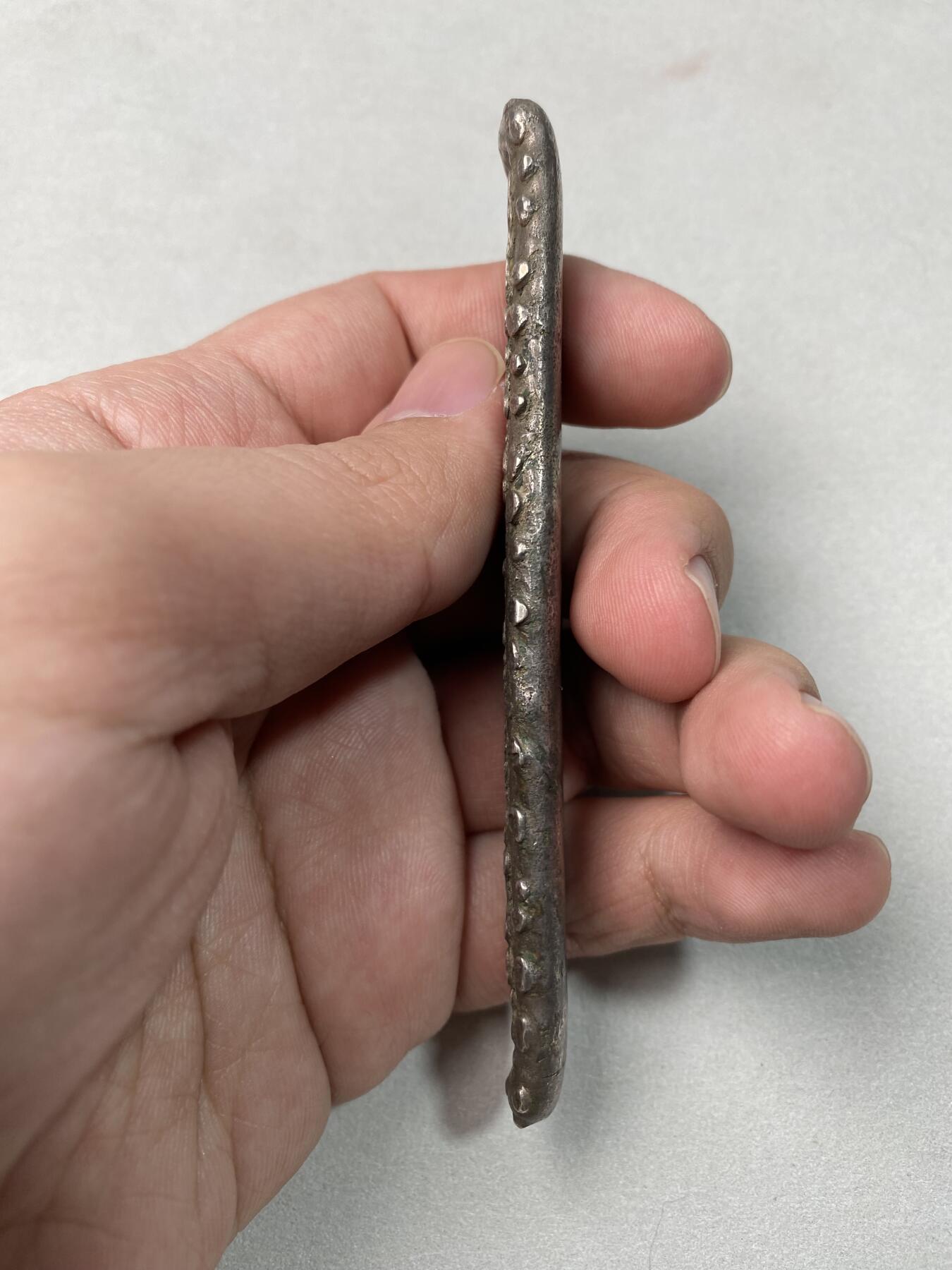 万国钱币拍卖第059期 暹罗（泰国）素可泰王朝虎舌银条 91.2g 长11厘米左右