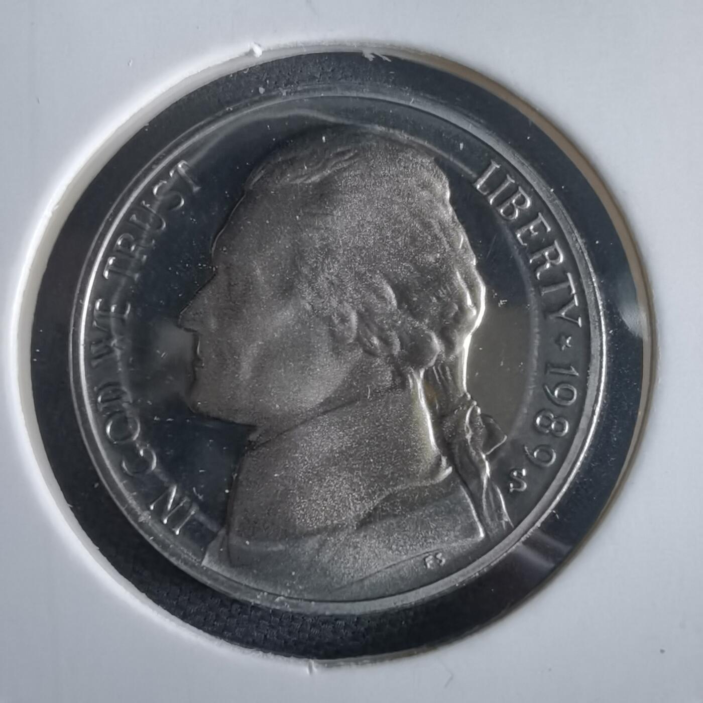 沼泽如烟--第974场 美国1989年5分精制币