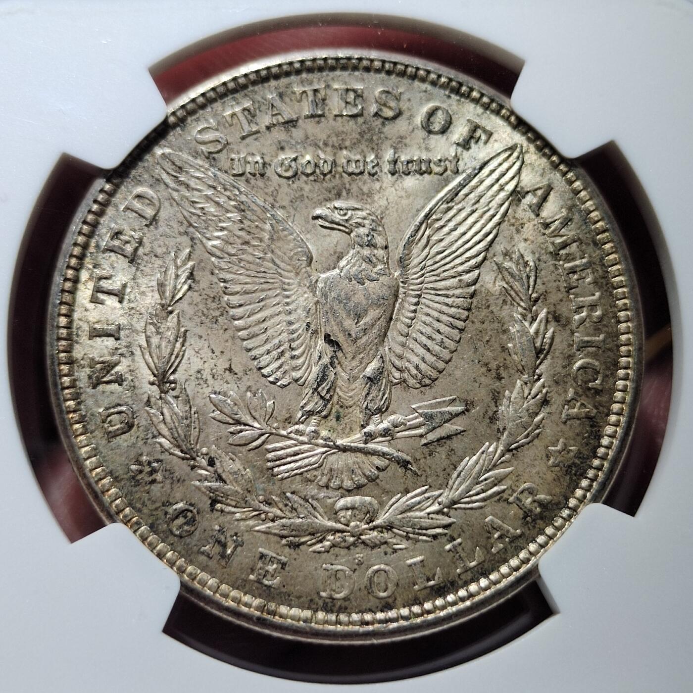 中外钱币第七场 NGC-MS63分1921年S版美国摩根银币