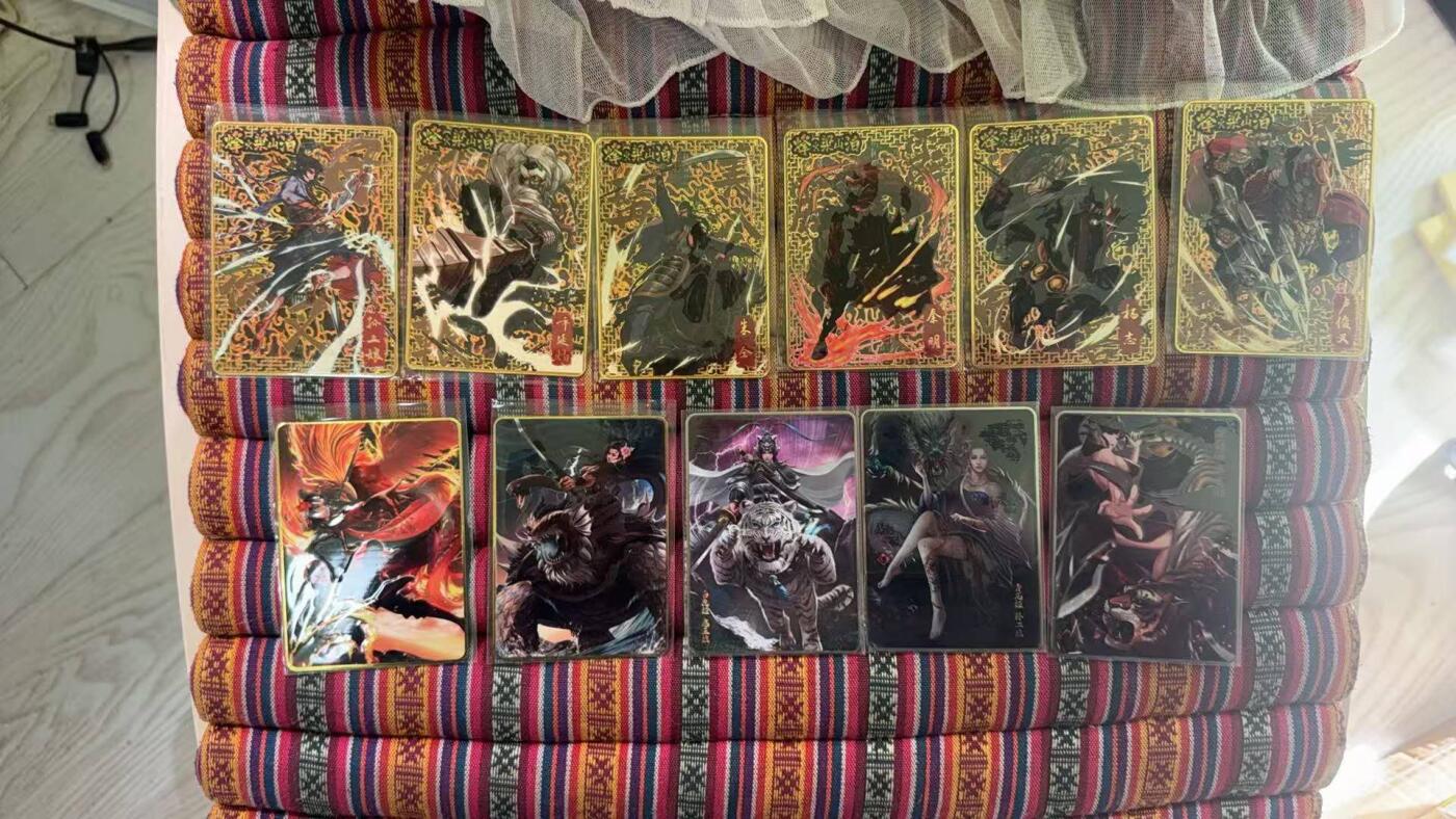 光影卡牌第29期，各家亲签，各家套卡，持续收拍品 烽火梁山伯水浒金属镂空卡29张