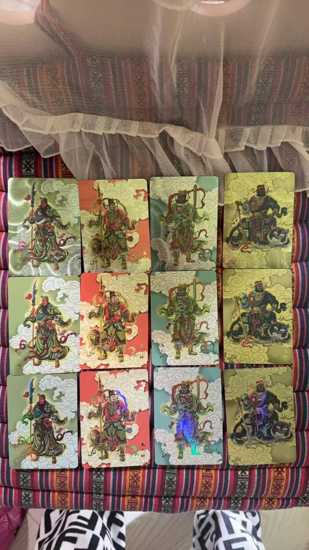 光影卡牌第29期，各家亲签，各家套卡，持续收拍品 飞将水浒特卡四大元帅粗闪+普卡+彩闪12张