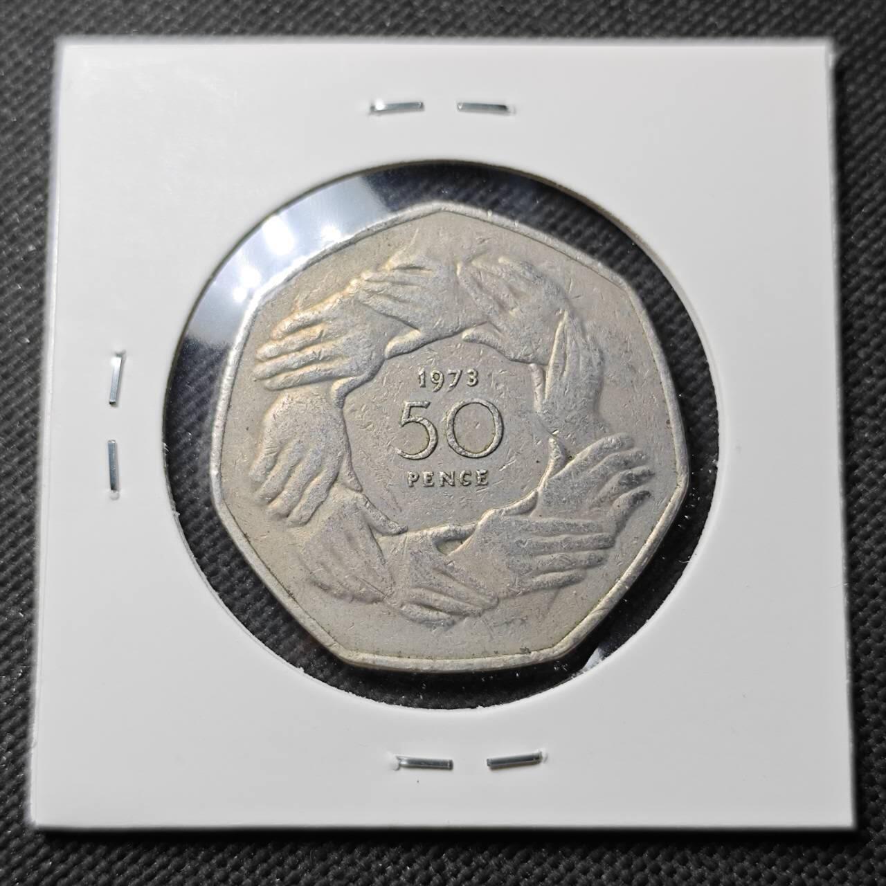 KK钱币收藏小铺  第389期  2月预留时间 周末发货  英国入欧纪念币50分