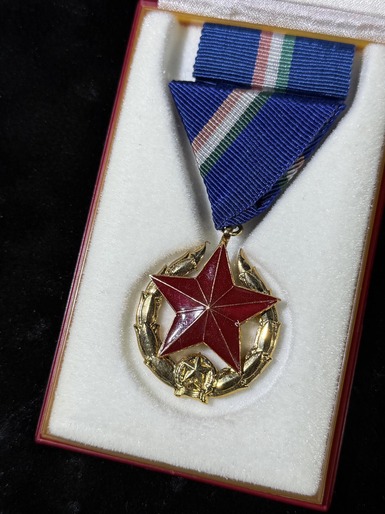 戎马世界章牌大赏第110期 原盒匈牙利金级维护秩序奖章