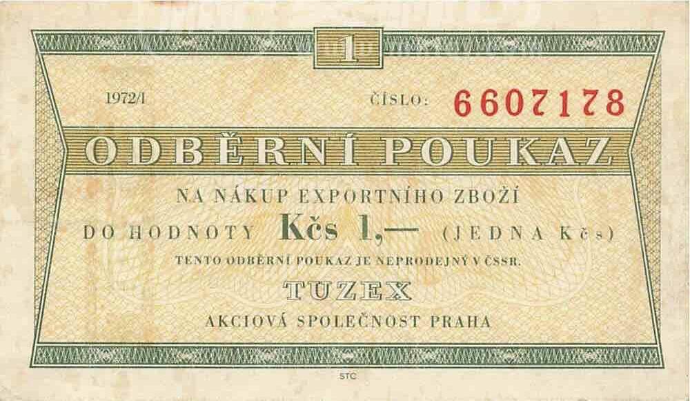 小福收藏拍卖第199期 裸钞场 本期有多张豹子号靓号 瑞士1000法郎 经典提香 毛里求斯首发年大全套 白俄罗斯5000000卢布 苏里南10000盾  爱沙尼亚  苏丹 西班牙 保加利亚 古巴等多国精美纸币 捷克斯洛伐克 1989年 1Koruna Tuzexová poukáz 外汇券 有黄点 unc-