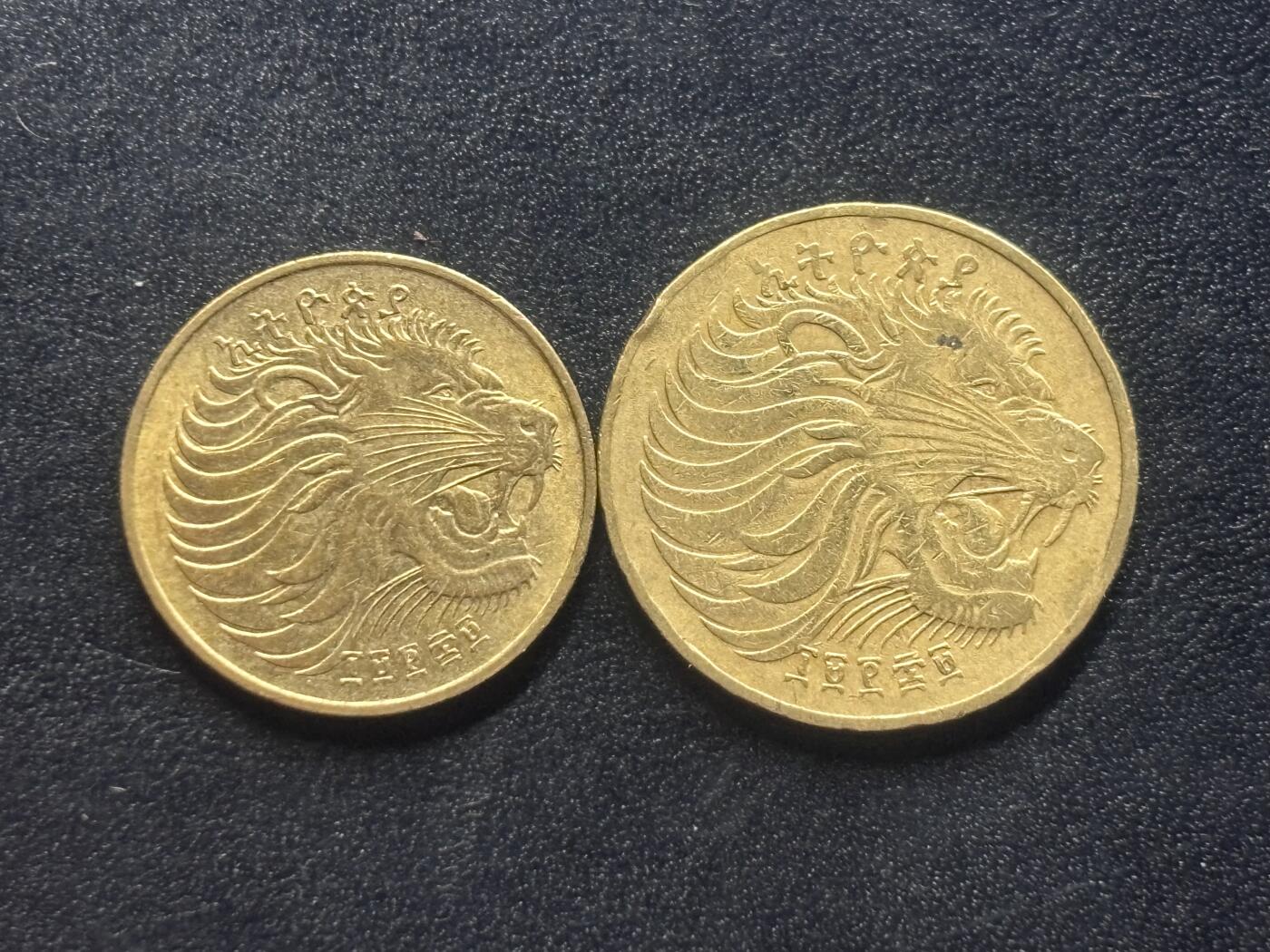 邮泉阁限时拍卖第四十场 非洲专场（硬币在国外。请付邮费6元。） 埃塞俄比亚狮子2枚