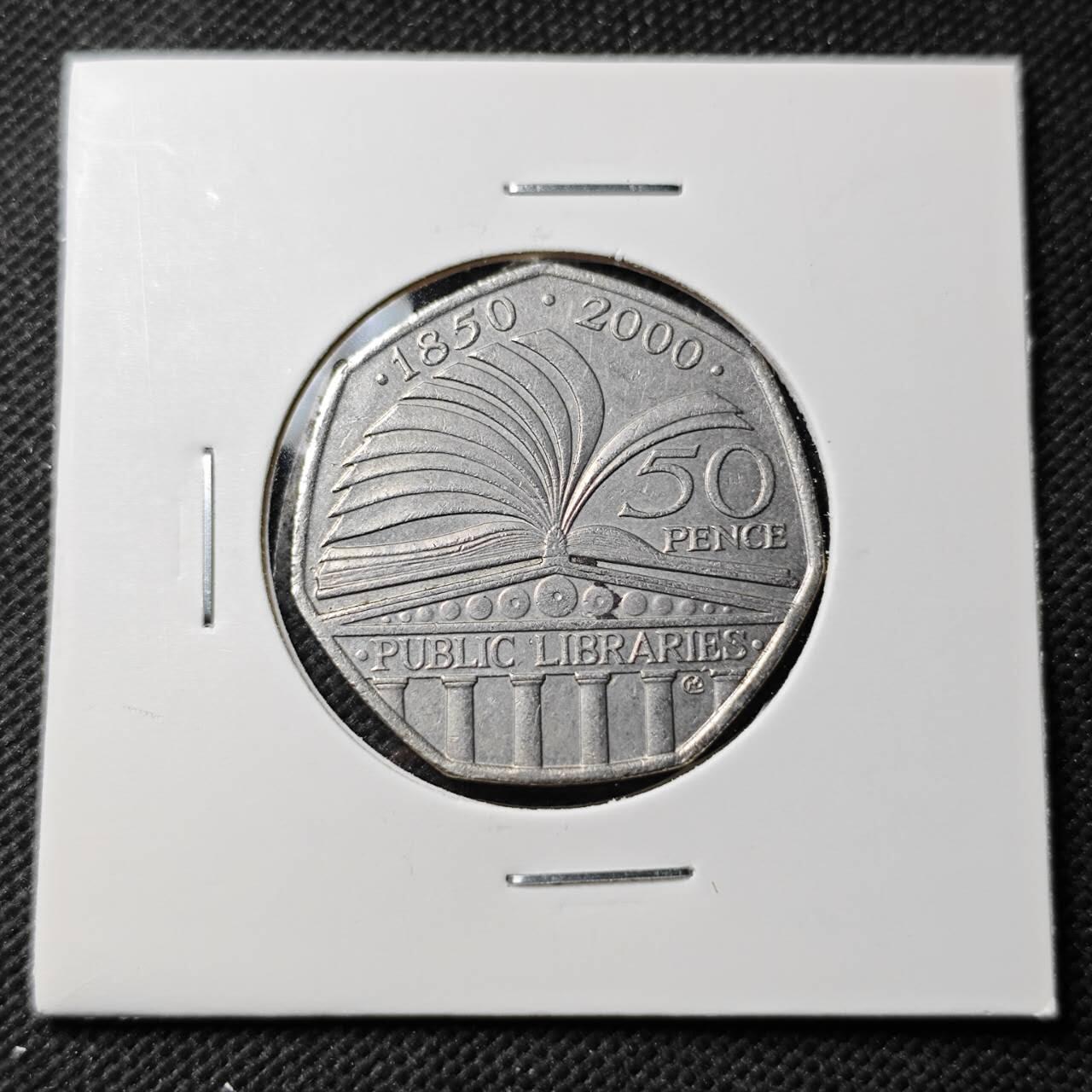 KK钱币收藏小铺  第389期  2月预留时间 周末发货  英国50便士纪念币 