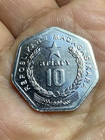 2026年第十五场(总第一百八十四场）外国好品散币场(免佣金) - 马达加斯加🇲🇬1999年10法郎