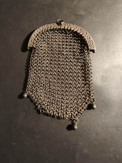 老王徽章第179期 - 法国银钱袋    野猪头银标    37.5g    