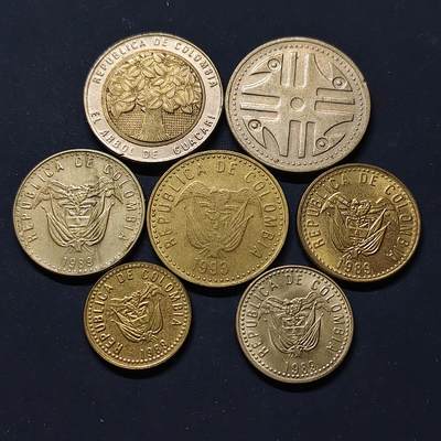 【全场包邮】纯粹捡漏拍498场-持续更新中 - 哥伦比亚1989-2005年7枚套币