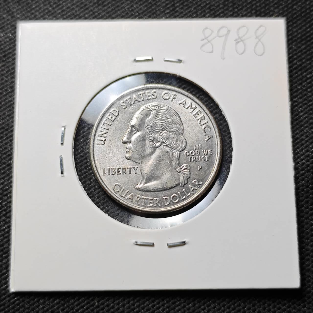 KK钱币收藏小铺  第389期  2月预留时间 周末发货  美国25分纪念币 好品