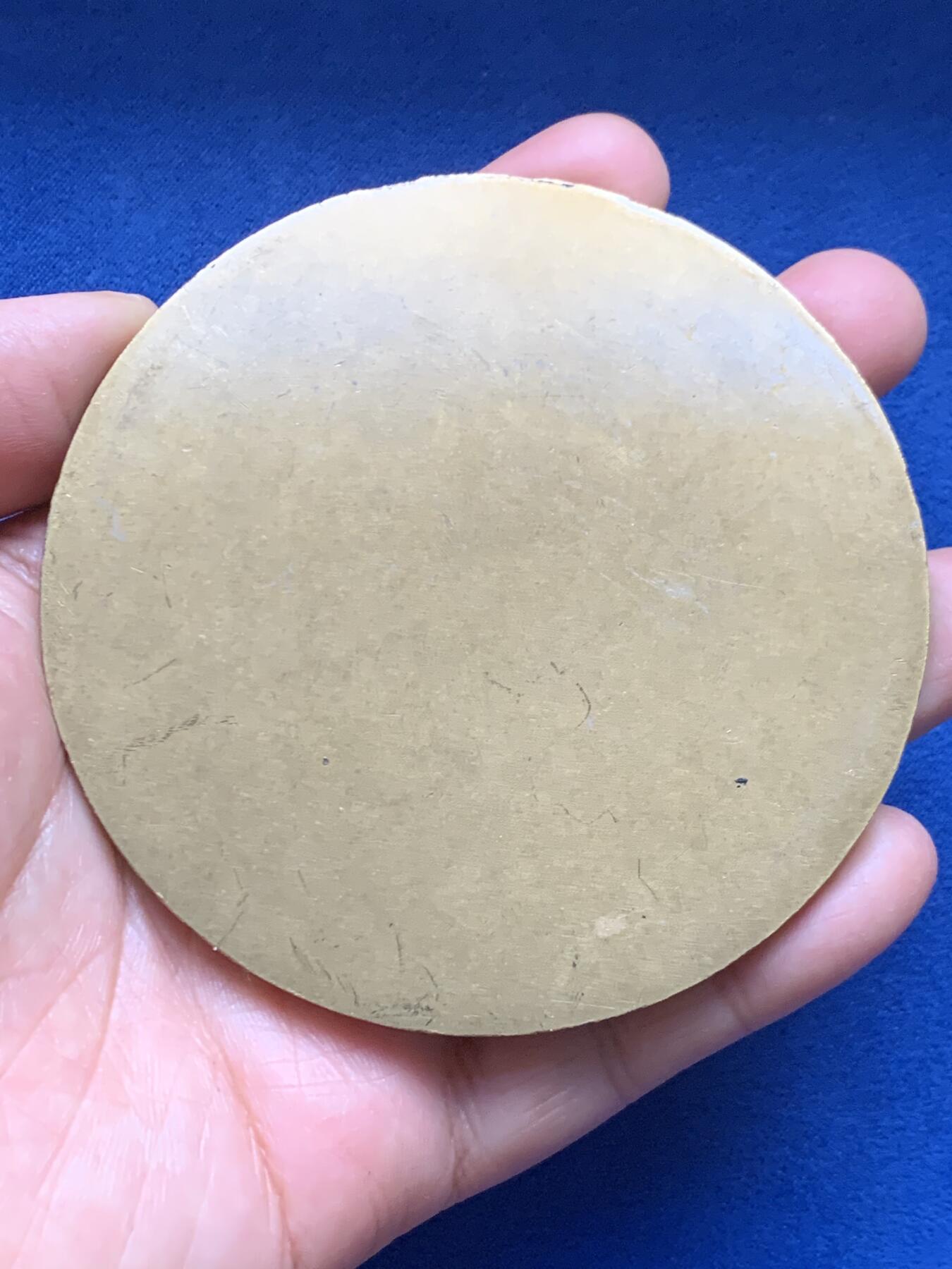 《竞宝斋》第461场 周日，周一，2场连拍 （全场包邮）欢迎送拍 网球比赛铜章 大规格 单面章 217.2克 88mm