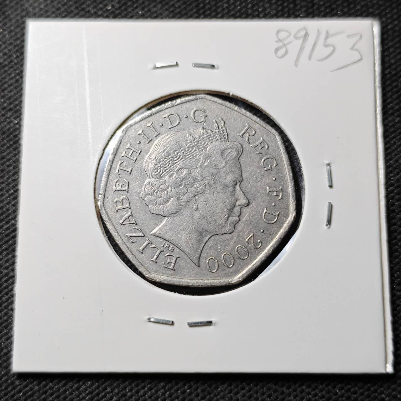 KK钱币收藏小铺  第389期  2月预留时间 周末发货  英国50便士纪念币 